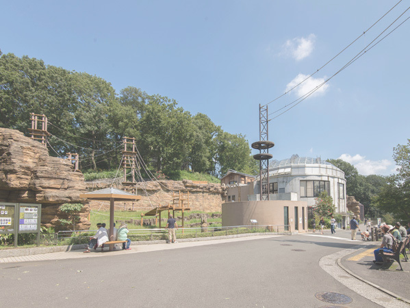 みんけん事例　東京動物園協会　多摩動物公園オラウータン舎,全景